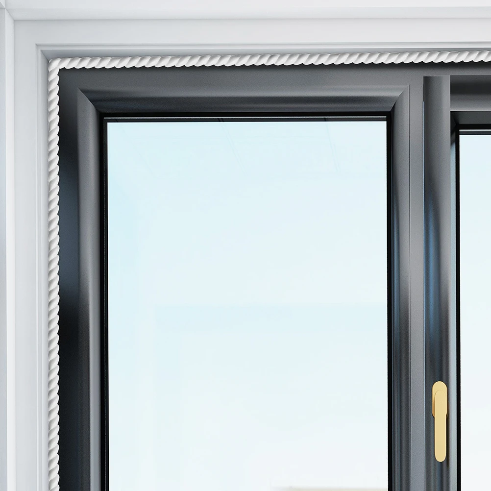 

1 Roll Flexible PVC Decorative Trim Peel Stick Wall Mirror Border Molding Easy Install Corner Protection Durable