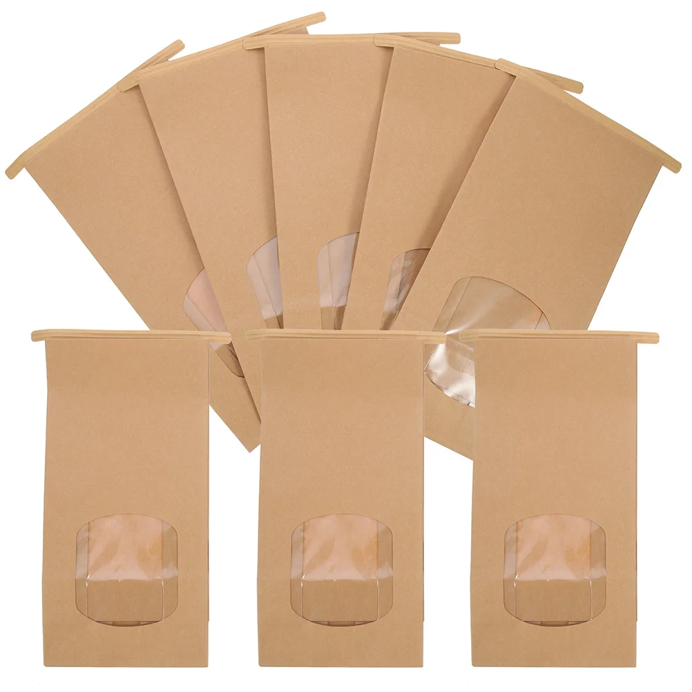 

50 Pcs Toast Packaging Pouches for Brown Bags Homemade Cookies Bread Bakery Snack Paper Sandwich Bags Pastry Packaging