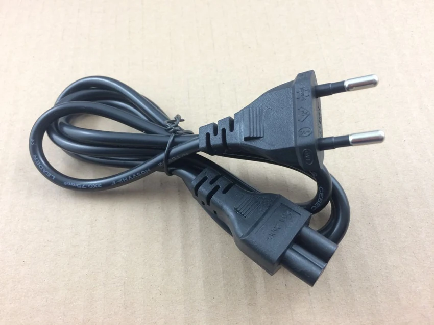 High Quality 1.2M 3 Prong EU Plug European or US Plug Laptop AC Power Cable Power Adapter Charger Plum blossom tail Cord Cable