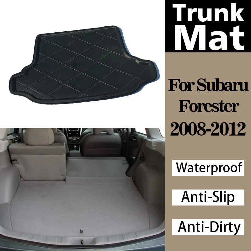 

Коврики в багажник автомобиля для Subaru Forester 2008-2012, водонепроницаемый лоток, грузовой вкладыш, багажный лоток, напольный коврик для багажника, противоскользящий, грязезащитный