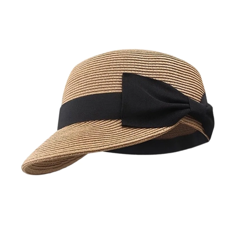 Foldable Wide Brims Woven Straw Hat for Women Travel Beach Trip Summer Activity