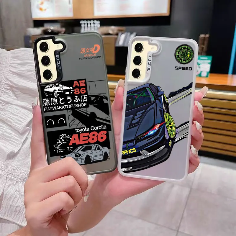 Luxury Shockproof Phone Case For Samsung Galaxy S26 S25 S24 S23 S22 Ultra S20 FE S21 FE S10 Plus Initial D AE86 Sports Car