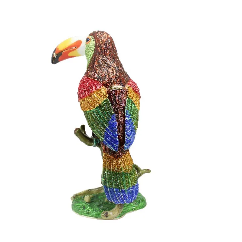 Large toucan decorative box ornament enamel color handicrafts creative home jewelry