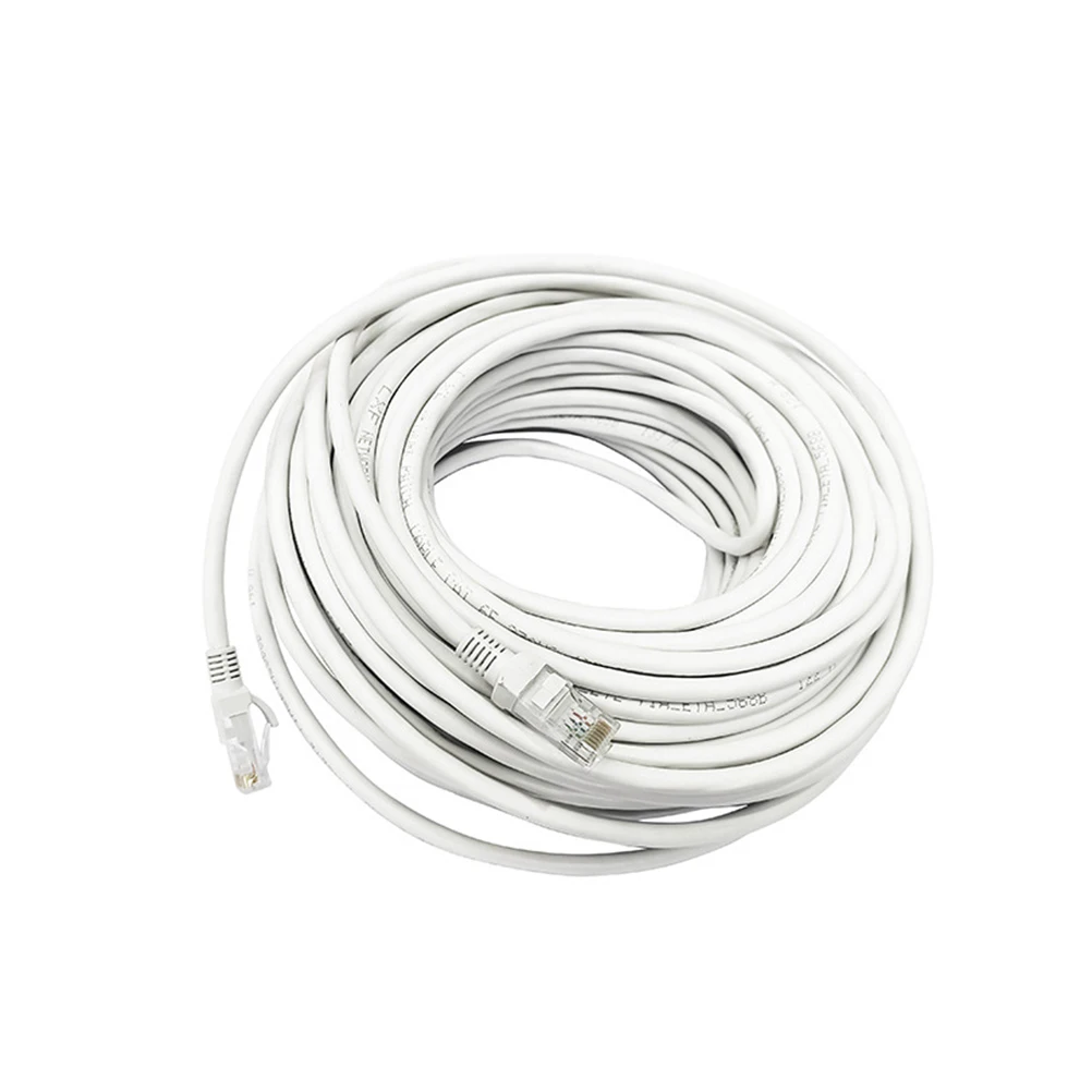 

10 Meters High- Jumper Cat6 Ethernet Cord For Lan Internet Connection Rj45 Cable White Network Cable
