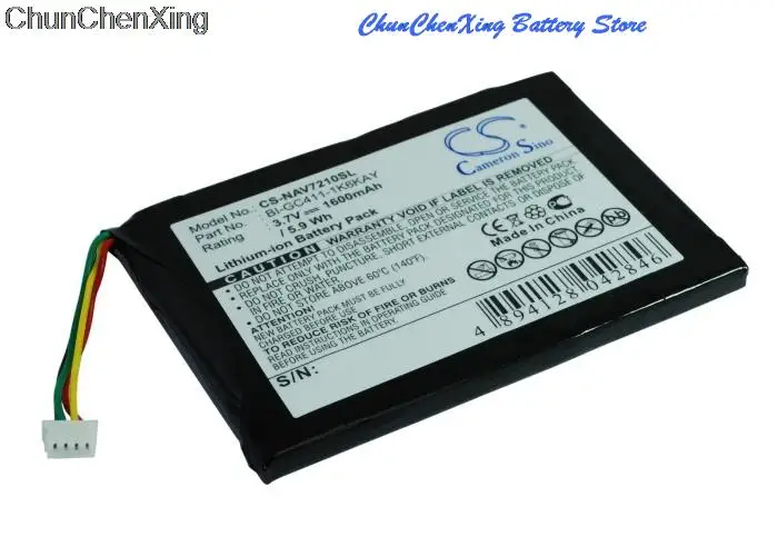 Navigon 1600, 7210 용 Cameron Sino 7310 mAh 배터리 BI-GC411-1K6KAY