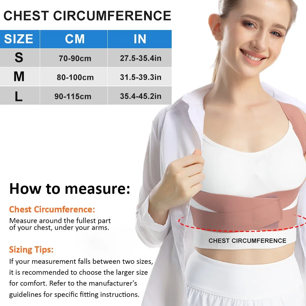 1PCS Posture Corrector for Women Men, Back Brace, Shoulder Brace for Mid Upper Spine Support,Neck Shoulder Back Pain Relief