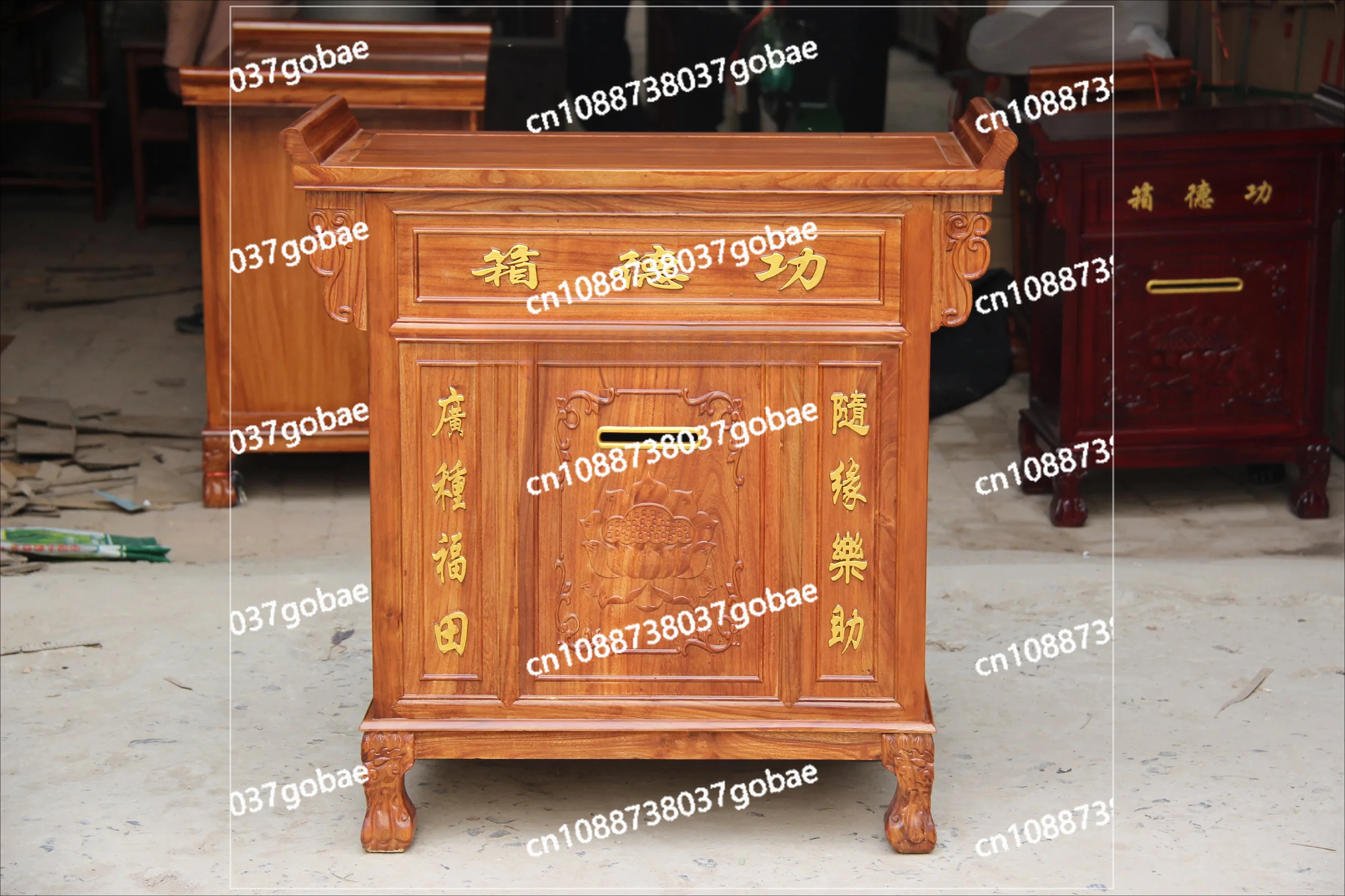 ZK solid wood merit box donation fuel tank anti-theft can be added voice belt back door