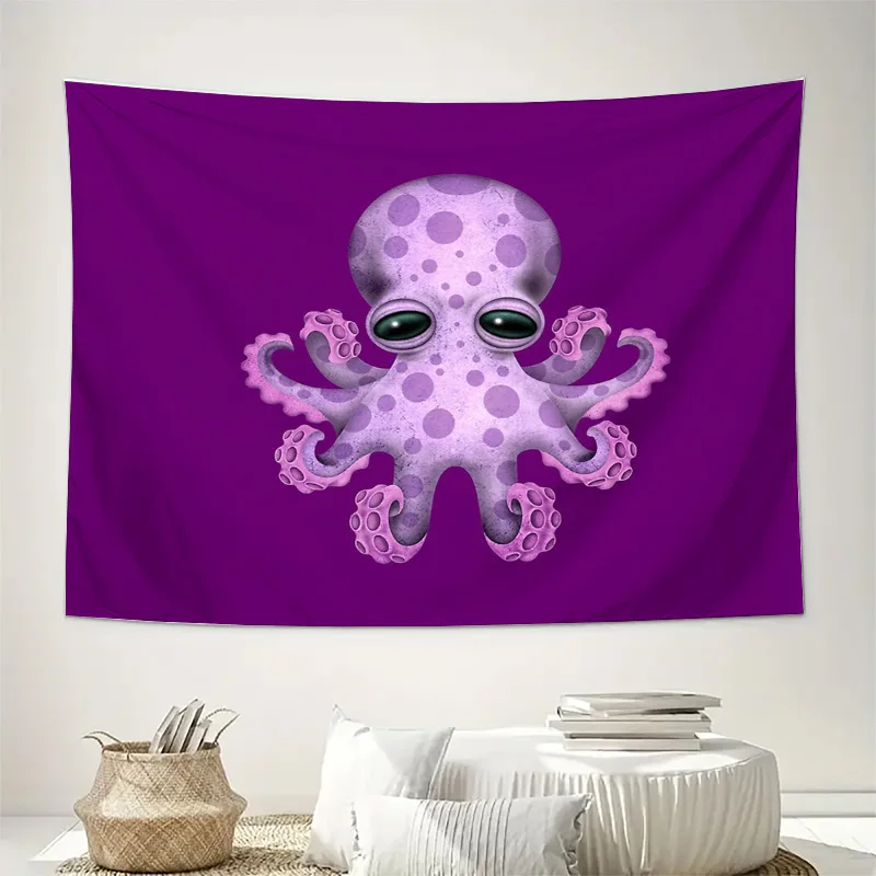 Ocean Tapestry Wall Hanging Sea Life Decor Mermaid Theme Beach Vibes Coastal Home Decor Nautical Wall Art Fantasy Landscape Dorm