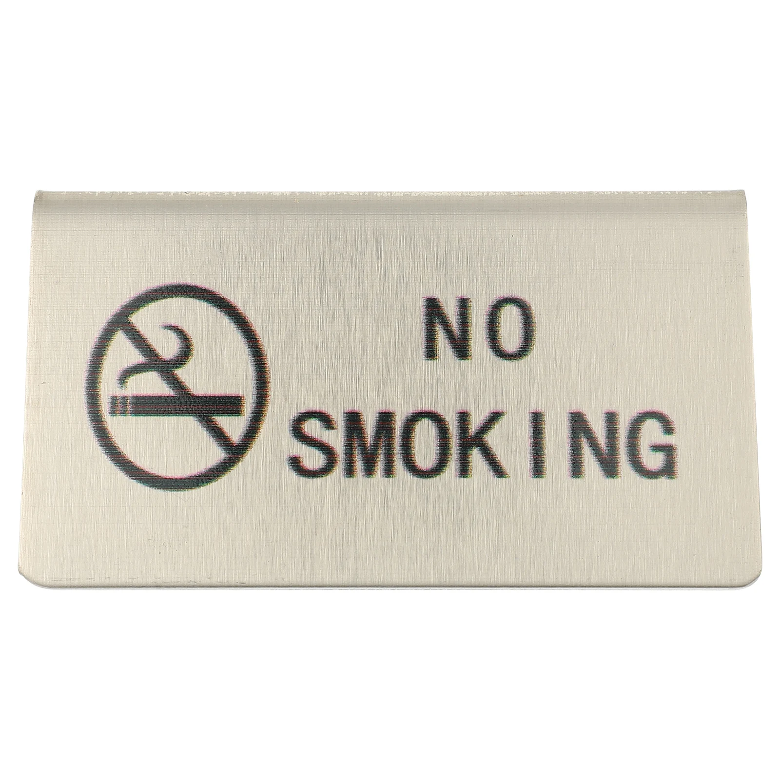 Stainless Steel Board Indoor Table Top Sign No Smoking Indicator Signboard For Restaurant Office School Club Stackable