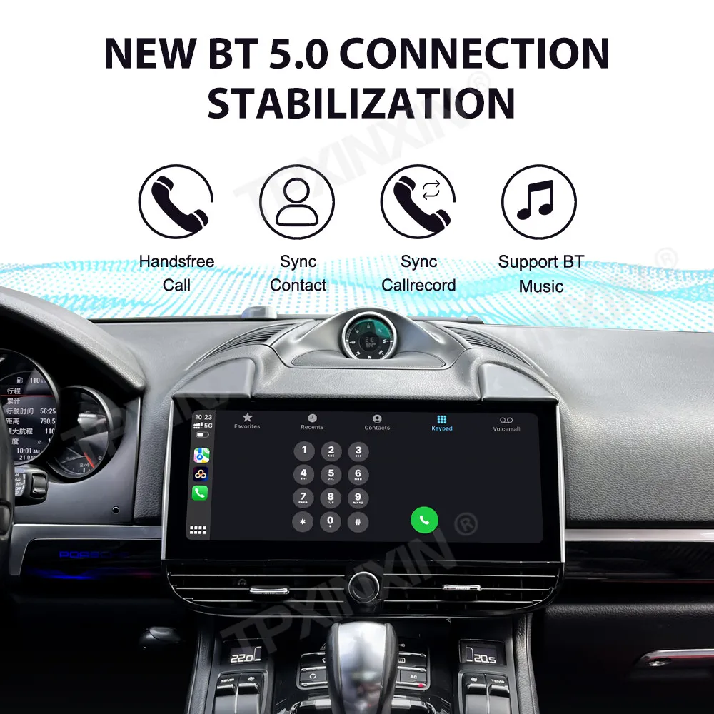 

12,3-дюймовый экран автомобильного радио для Porsche Cayenne 2010-2016 Android Auto GPS навигация мультимедийный видео стерео приемник головное устройство