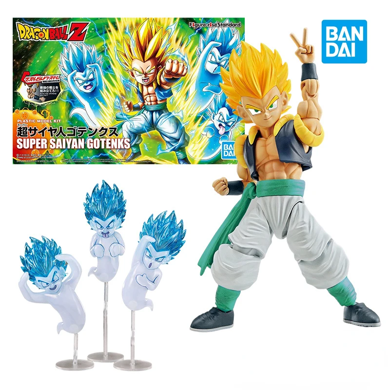 In Stock Bandai Rise Standard Dragon Ball SUPER SAIYAN GOTENKS Assembly Cartoon Anime Action Figure Model Toy Garage Model Kit