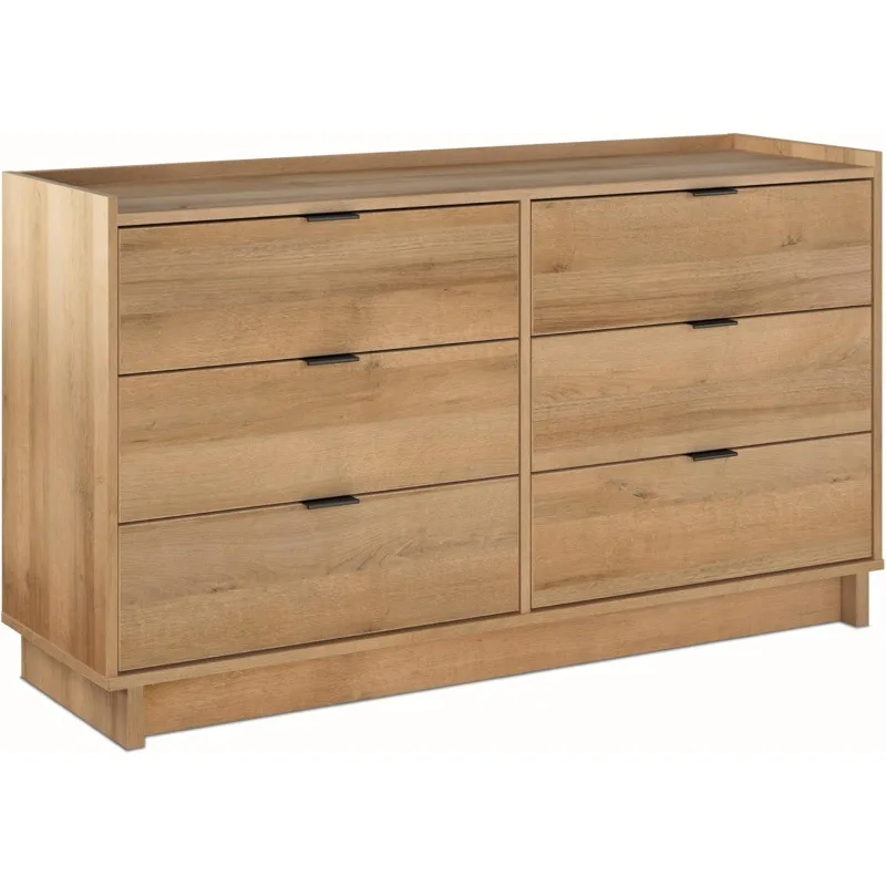 

Simple modern bedroom double drawers six chest of drawers, chest of drawers, modern bedroom , light oak