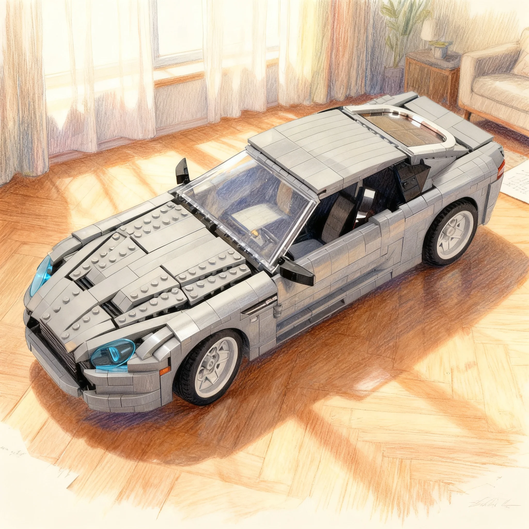 1496pcs MOC 07 AstonsMartins DBS – Casino Royale Edition Creator Creator Expert Model Building Blocks Construction Birthday