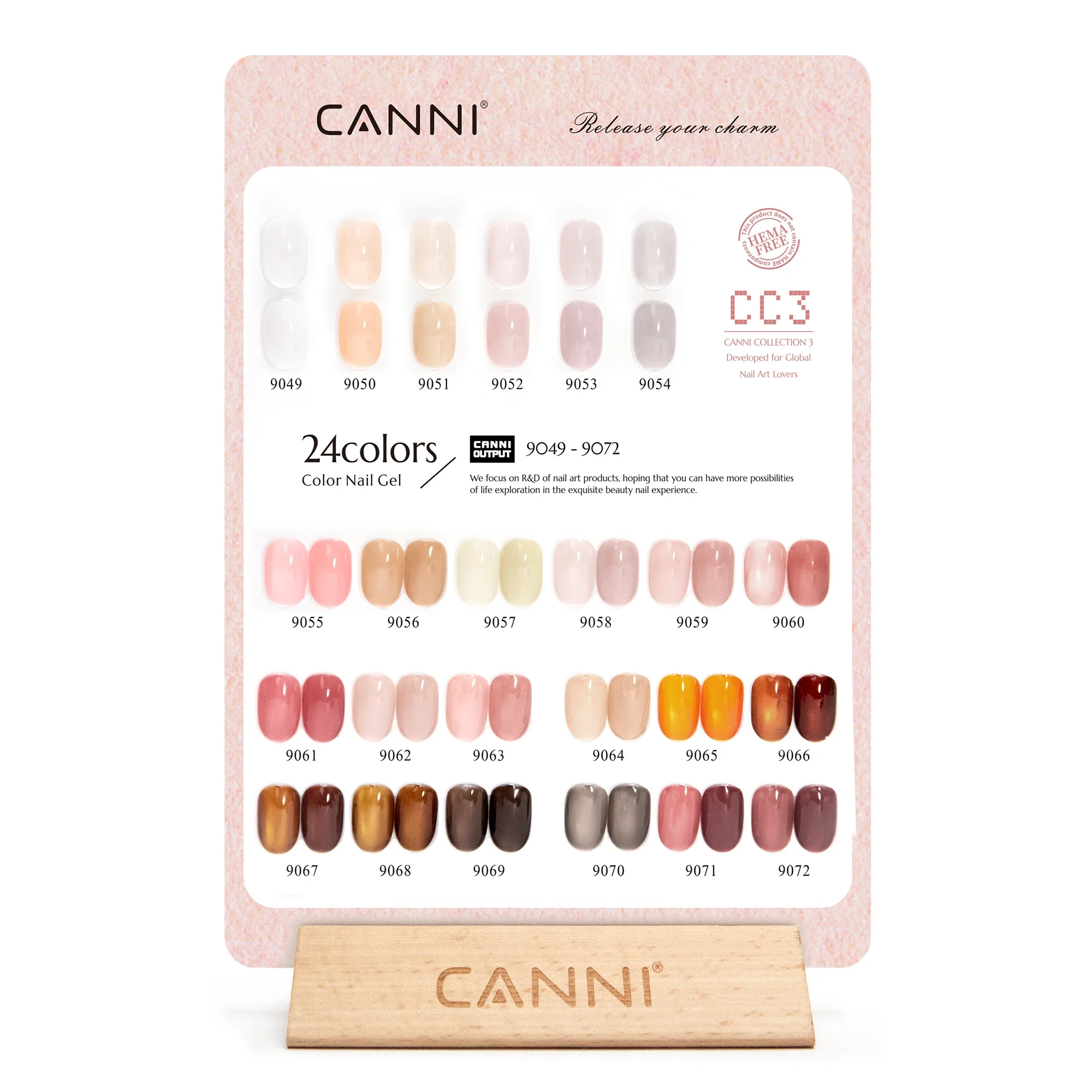 CC7 CANNI Nagel-Gel-Nagellack, 9 ml, TPO-FREI, geleerosa, halbtransparent, französischer Nagel-Gel-Nagellack, Soak Off UV-LED-Lack – Detail 15