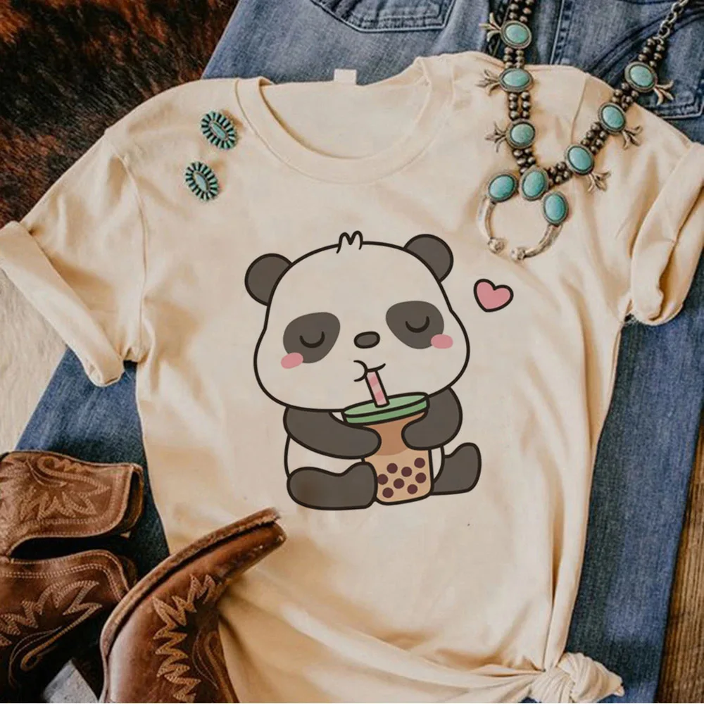 

Panda t shirt women summer graphic t-shirts female designer manga 2000s clothes