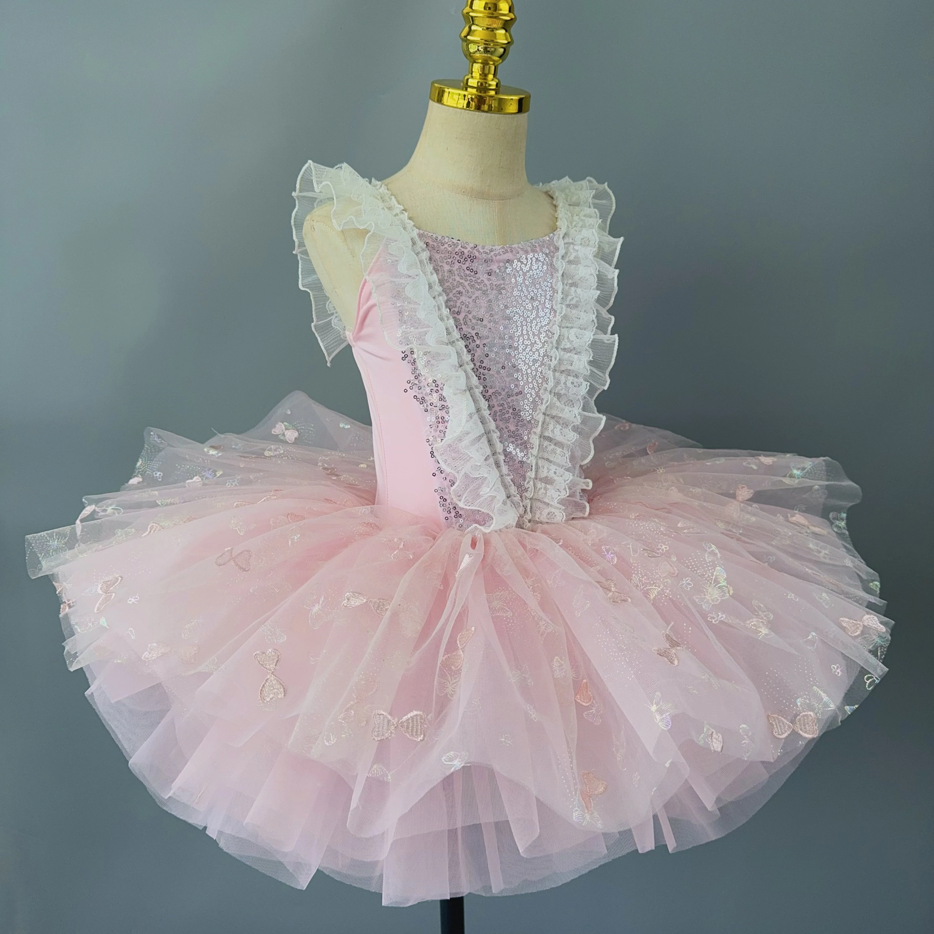 Blaues Ballett kleid für Mädchen Kinder Ballerina Kleid Kinder kleiner Schwan Kostüm Tutu Ballett Performance Kostüme Ballett rock