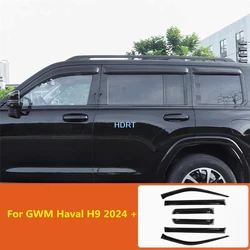 Car Styling Window Visor Deflector Sun Rain Shelter Guard Weather Shield Cover Accessories For Great Wall GWM Haval H9 2024 +