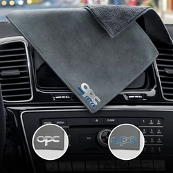 OPC LINE Emblem Logo Cleaning Drying Cloth Car Wash Rags Double Layer For Opel Antara Mokka Zafira Astra Corsa Meriva Vectra