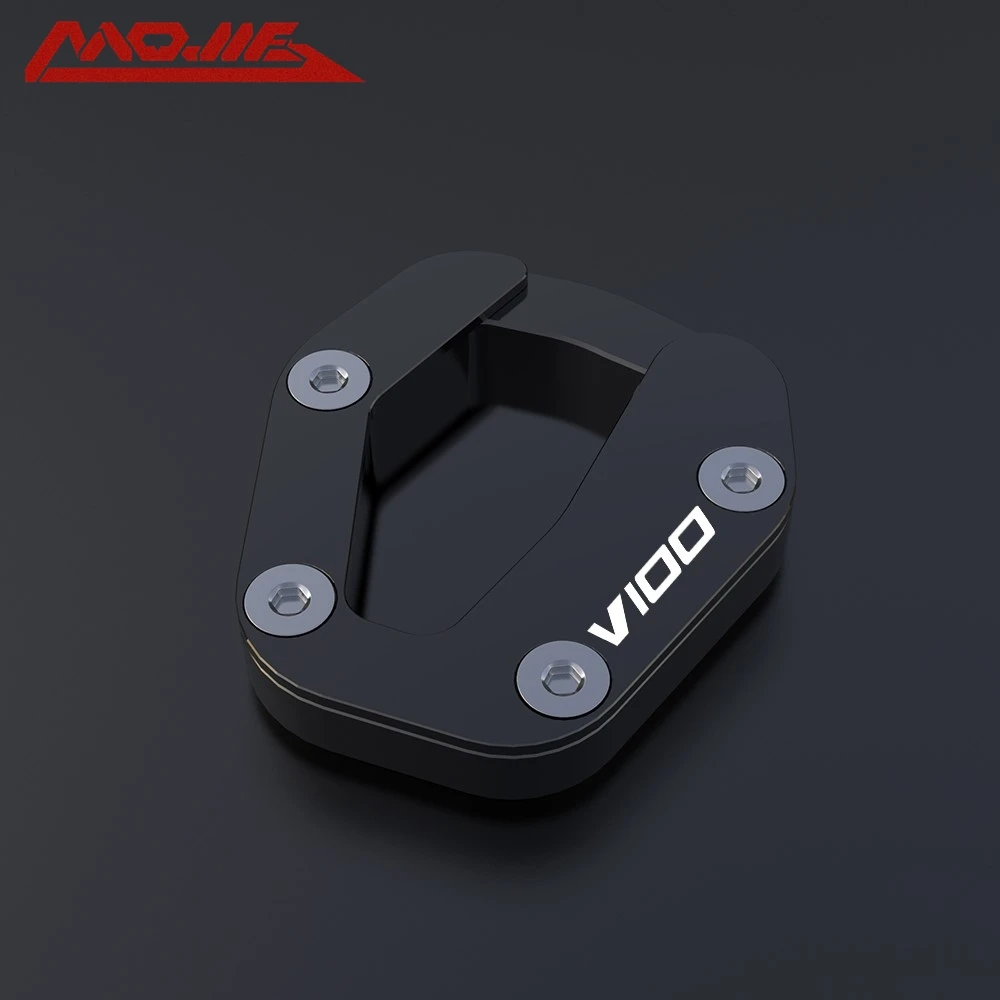 2023 2024 لـ Moto Guzzi V100 V 100 Mandello S حامل جانبي تكبير مسنده دعم أكبر تمديد ملحقات الدراجة النارية #4