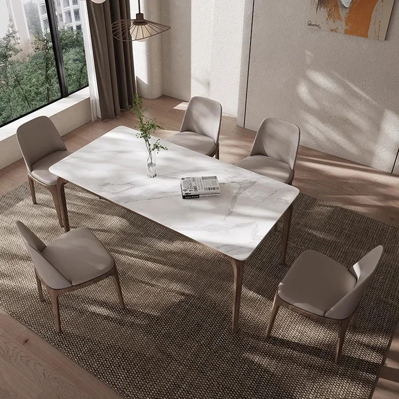 Small Apartmen Restaurant Dining Tables Modern Nordic Serving Luxury Coffee Tables Organizer White Mesas De Jantar Furniture