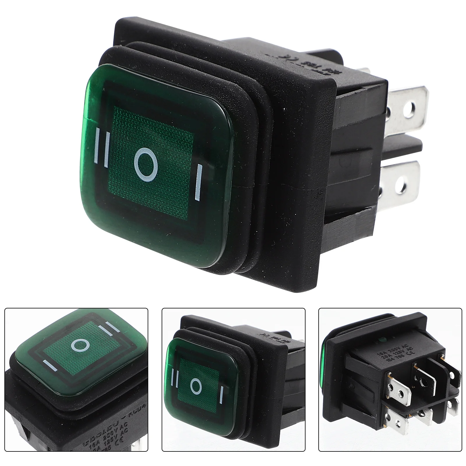 

Waterproof Switch 6 Pin Round Rocker Round Boat Car Marine On- 12V Dc Led Silver Terminal Dustproof