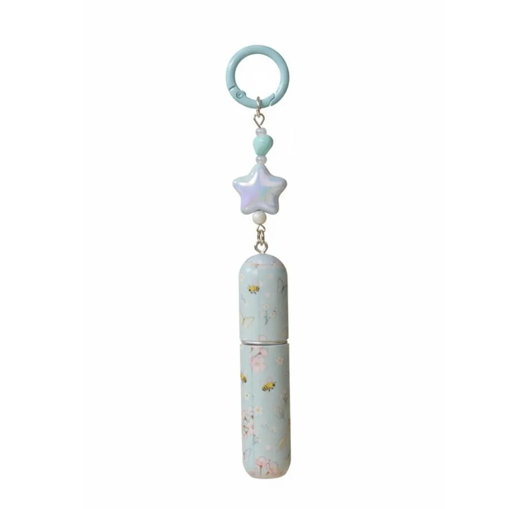 5ml Perfume Bottle with Key Ring Floral Cosmetic Container Leak-proof Refillable Ultra-fine Mist Fragrance Container for Woman