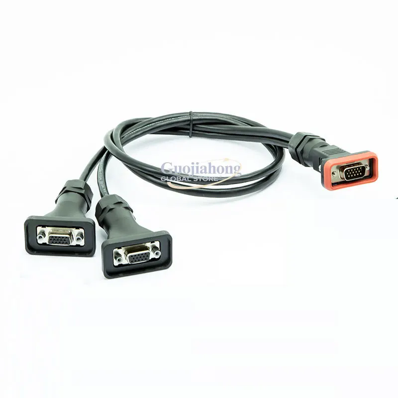 

Waterproof vga cable one point two computer host TV projector one in two out frequency divider conversion cable