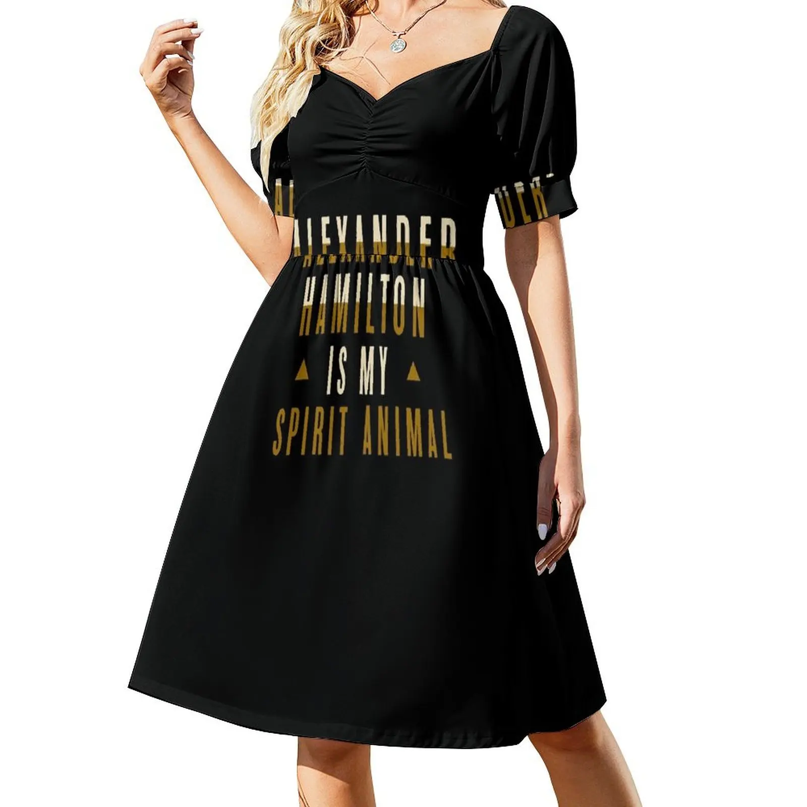 alexander hamilton is my spirit animal Short-Sleeved Dress dresses for special events clothes dresses for woman 2025