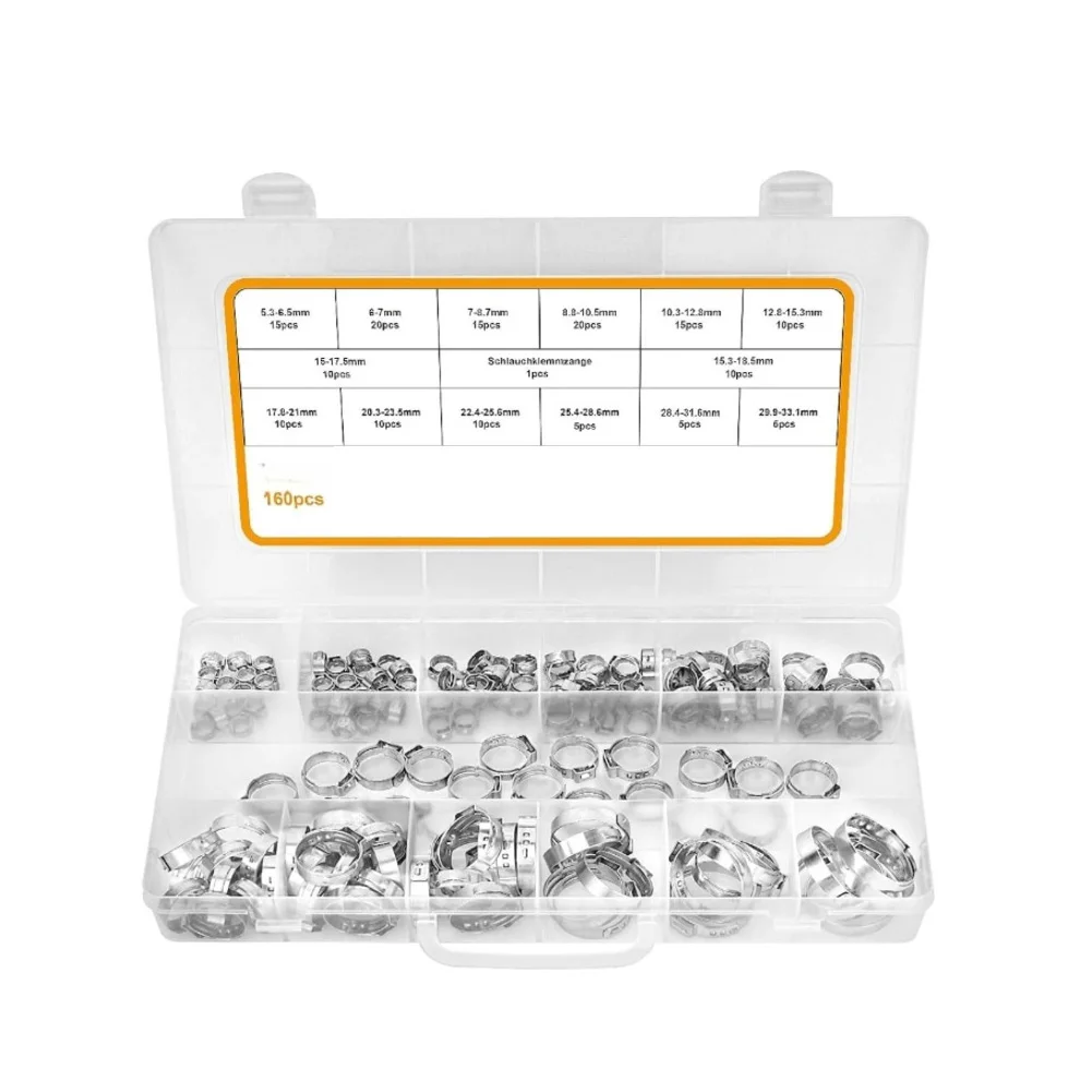 Spiral Band Design Ear Clamp Kit For Marine Maintenance Enhanced Sealing Performance Variety Of Sizes Simple Installation