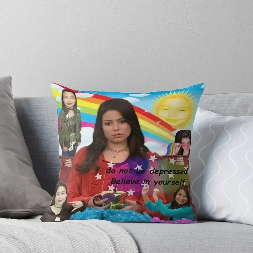 do not be depressed!! iCarly Miranda Cosgrove recommends Throw Pillow New year Cushion Cover Set pillow