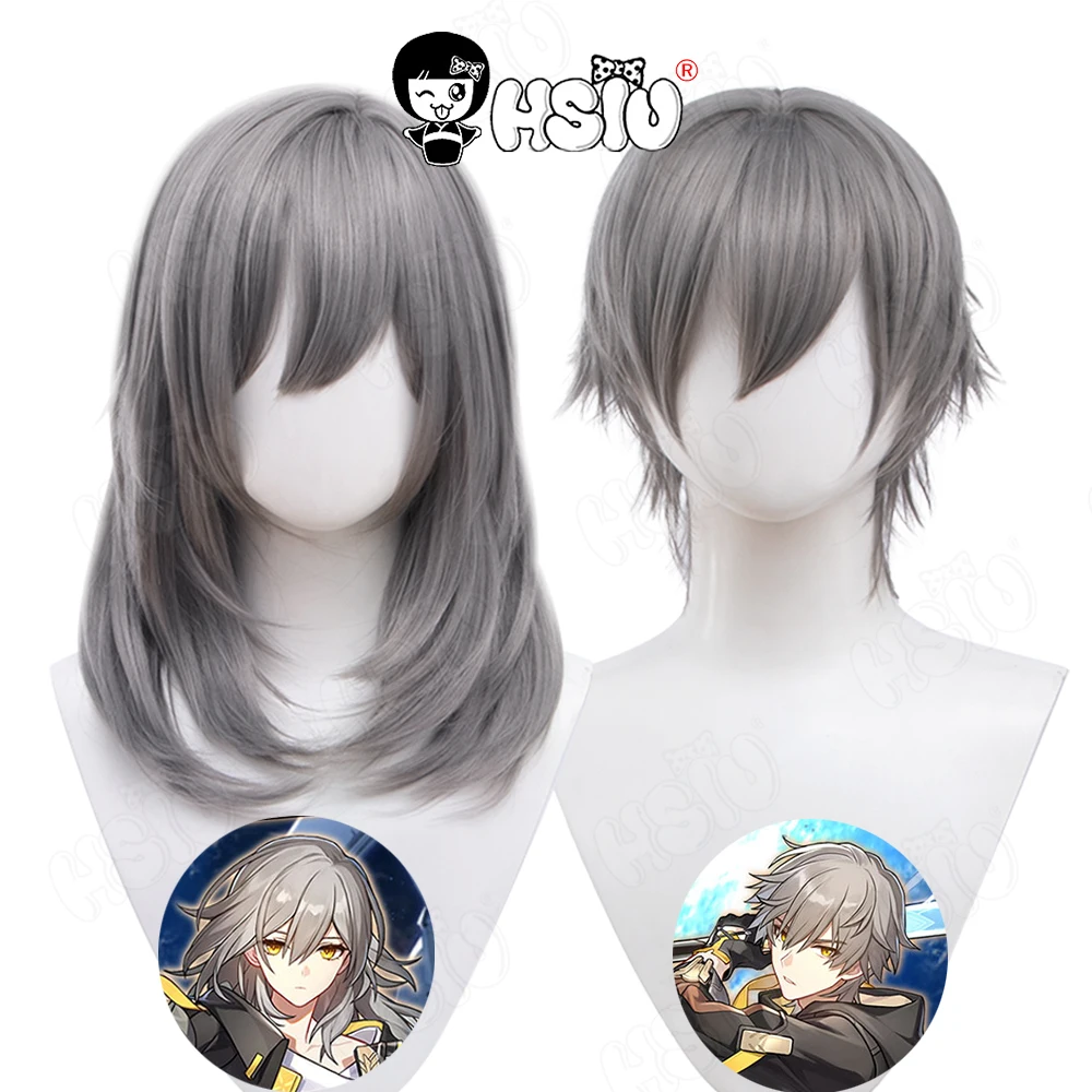 Trailblazer Cosplay Wig Fiber synthetic wig Honkai Star Rail Cosplay Wig「HSIU 」Silver gray Stelle Cosplay Wig Caelus cosplay Wig