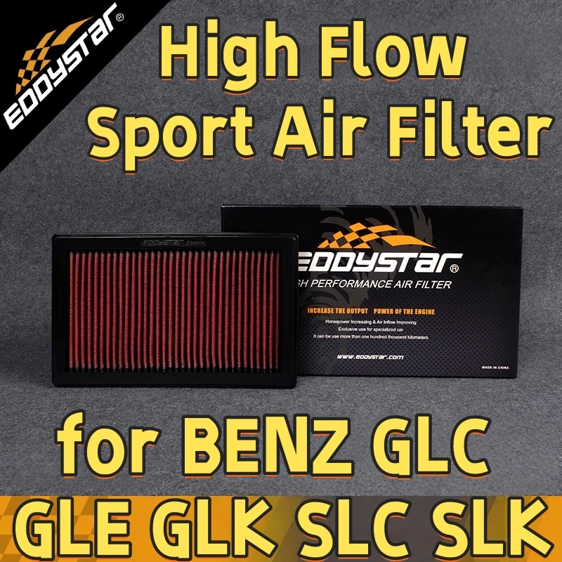 

Спортивный воздушный фильтр с высоким расходом для BENZ SLK SLC180 GLK GLC200 250 300 350 GLE350 R172 X204 C253 X253, моющиеся гоночные впускные фильтры