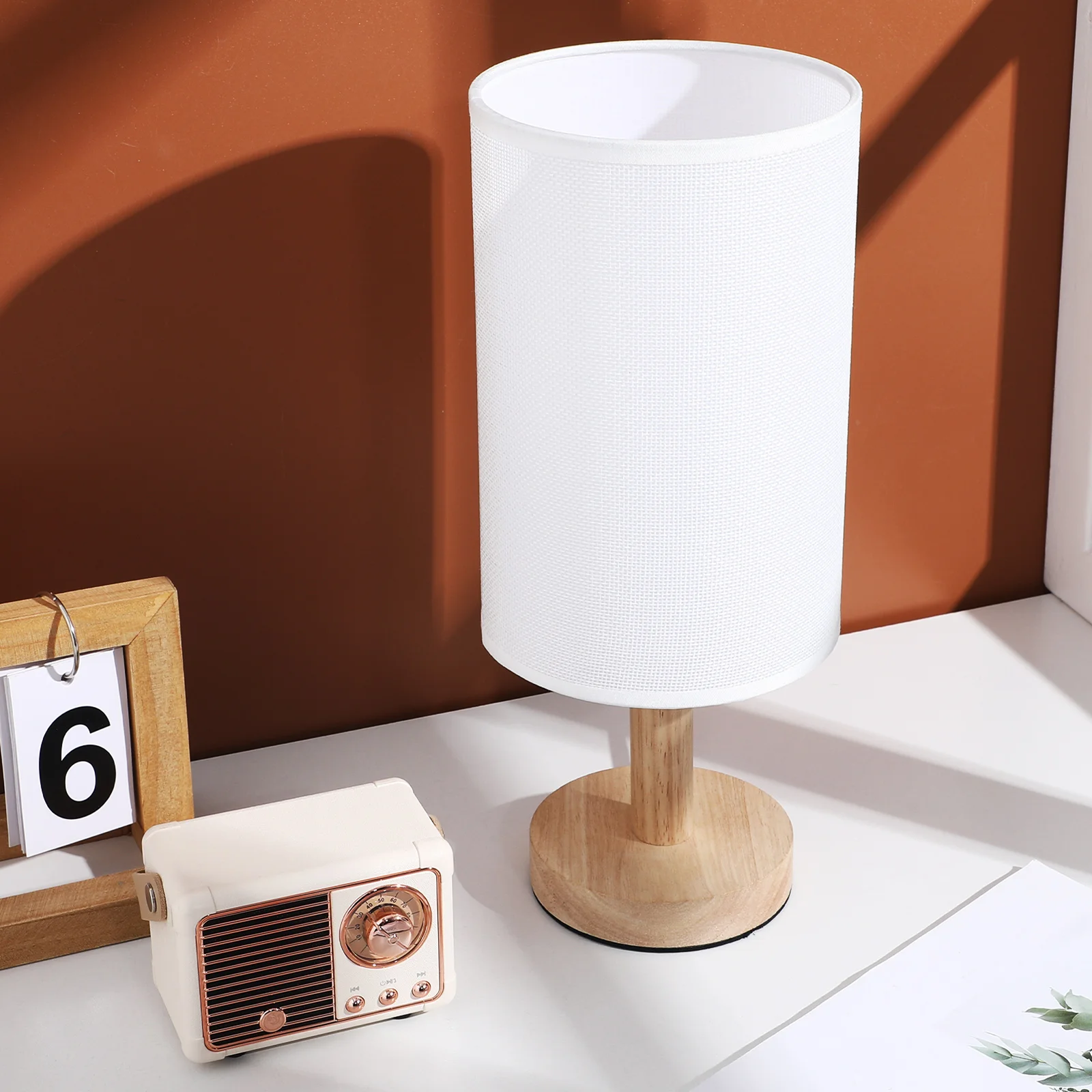 

1Pc Simple White Fabric Cylinder Lamp Shade E27 Desk Lamp Accessory Stylish Decor Bedside Lighting