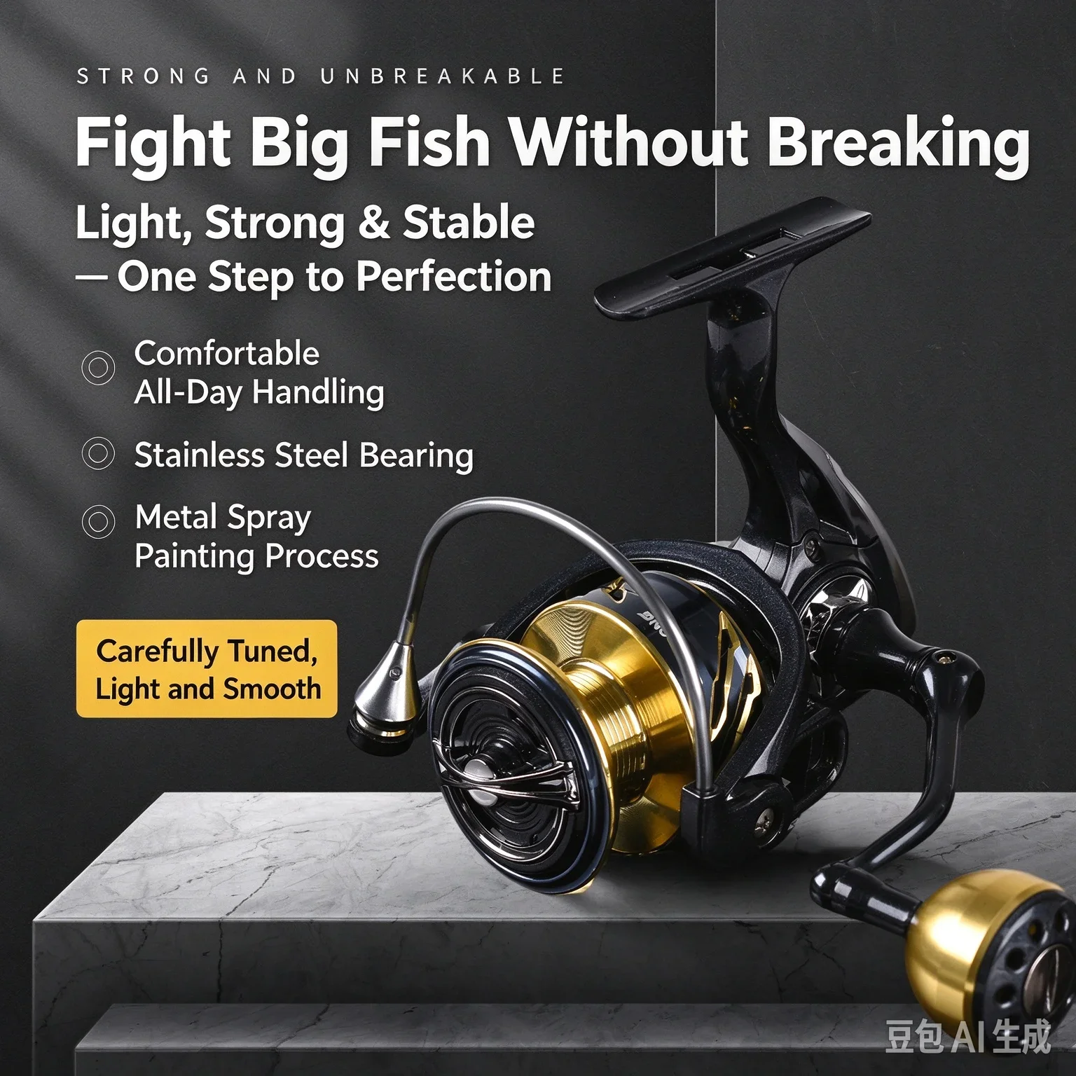 GEDILONG Left/Right Hand Swap Fishing Reel Saltwater Metal Ball Grip 4.8:1/5.2:1 High Speed 5+1BB Casting Spinning Reel