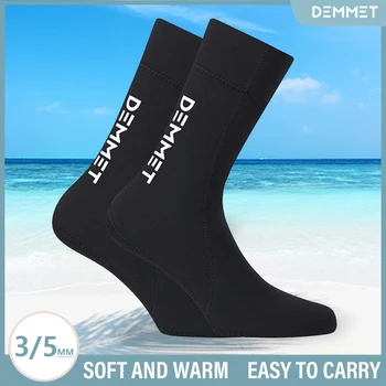 SıCAK 1.5 MM/3 MM/5 MM Neopren dalış çorapları kaymaz Yetişkin Sıcak Patchwork Wetsuit Ayakkabı Süper Streç Fırçalanmış Özel CR Çorap