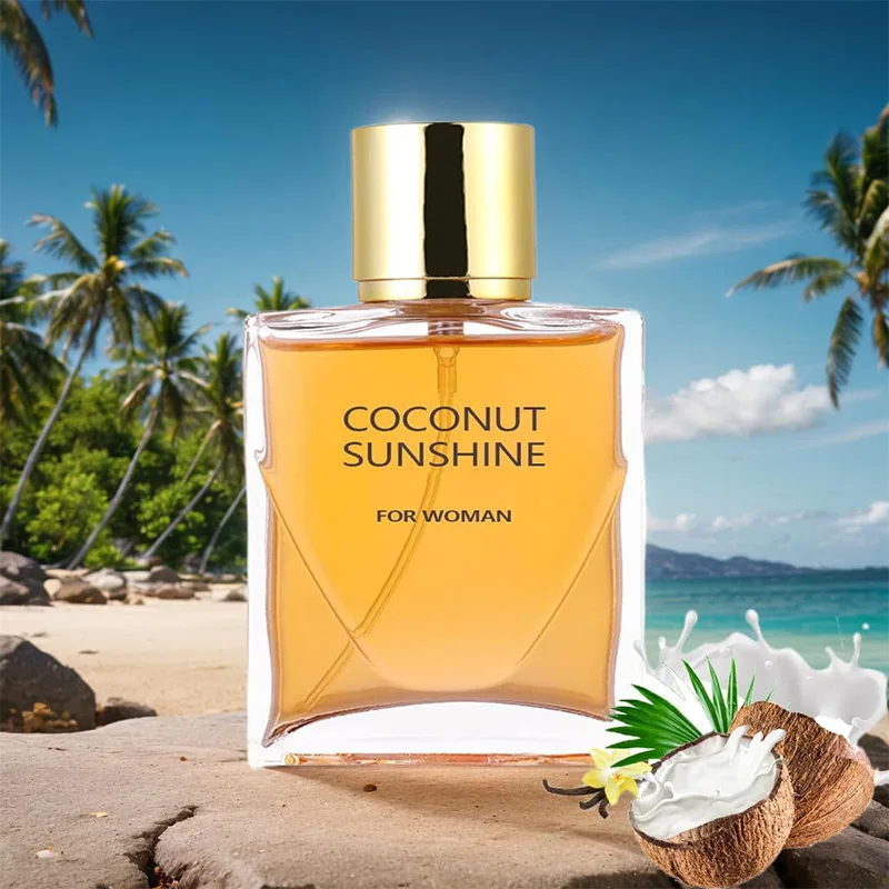 Perfume De coco De marca elegante De gama alta, vainilla fresca, Perfume en aerosol para mujer, fresco, Natural, coco, vacaciones en la playa, Eau De Toilette