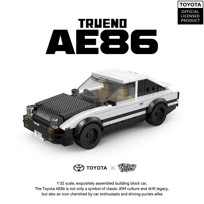 City Speed-Champion Tecnico AE86 Auto sportiva Auto da corsa Building Blocks Veicolo in mattoni Giocattoli educativi da costruzione Regali per bambini
