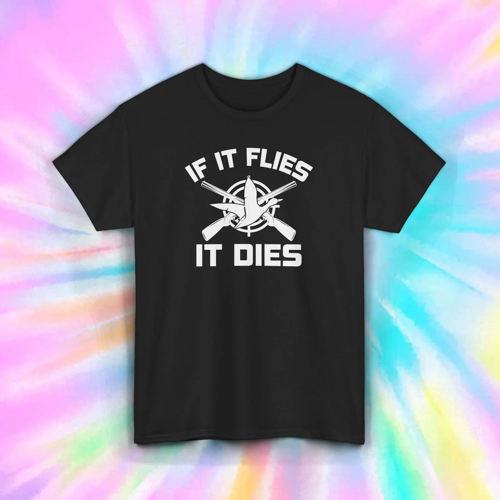 If It Flies It Dies Shirt Funny Duck Hunting Gift for Hunters T-Shirt S-5XL