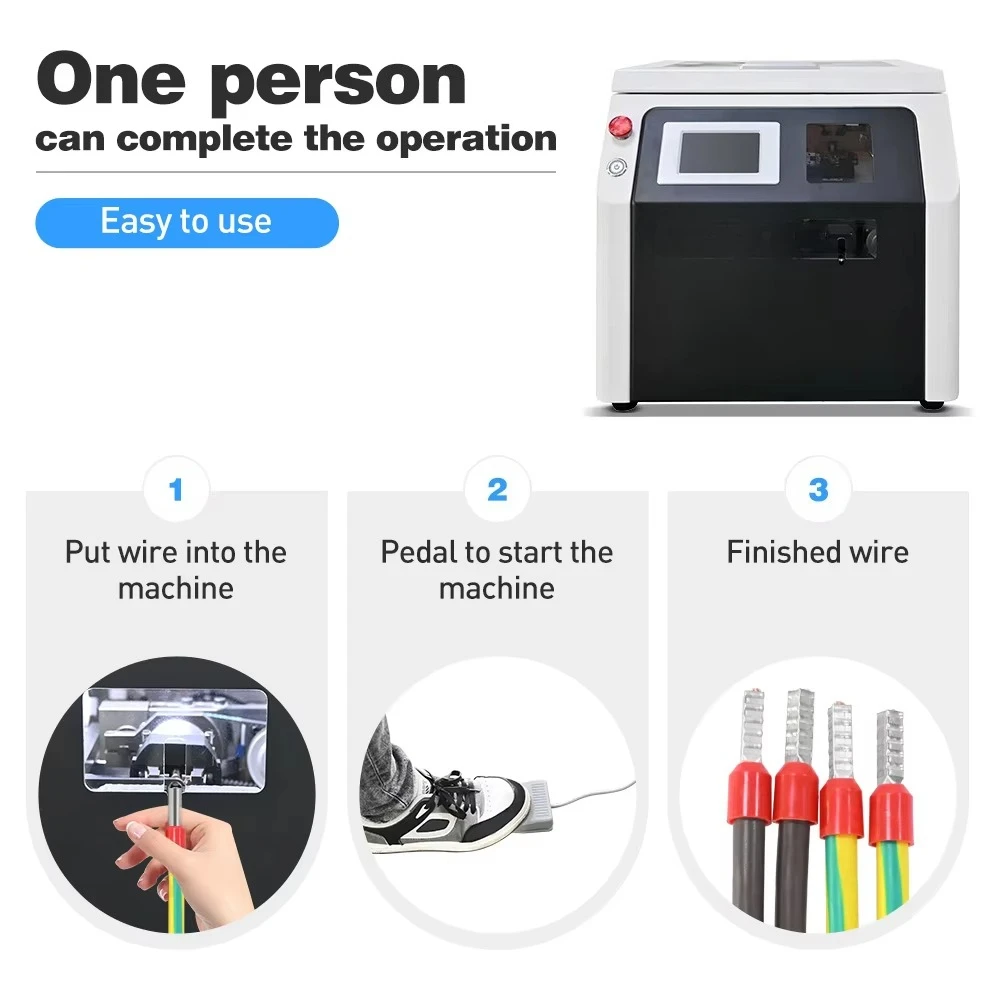 Automatic Cable Wire Stripping and Crimping Machine Wire Terminal Crimping Machine