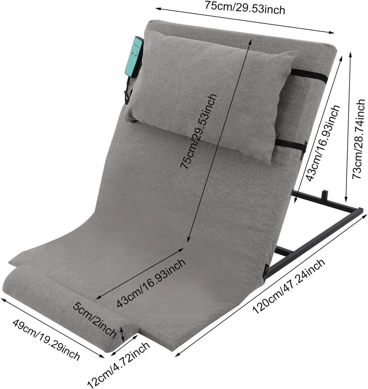 مسند ظهر للرفع الكهربائي للسرير، مسند ظهر للسرير قابل للتعديل مع جهاز تحكم عن بعد، قدرة تحمل قوية