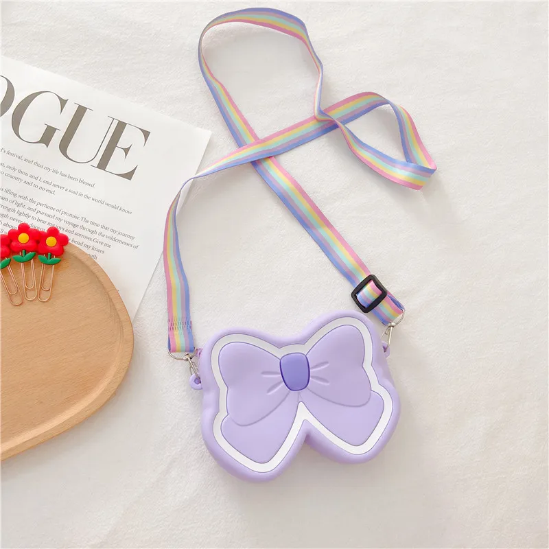 Borse e borsette borse laterali per ragazze borsa piccola Cartoon Cute Bow Girl borsa a tracolla Princess Style Baby Lovely Sweet Girls Bag