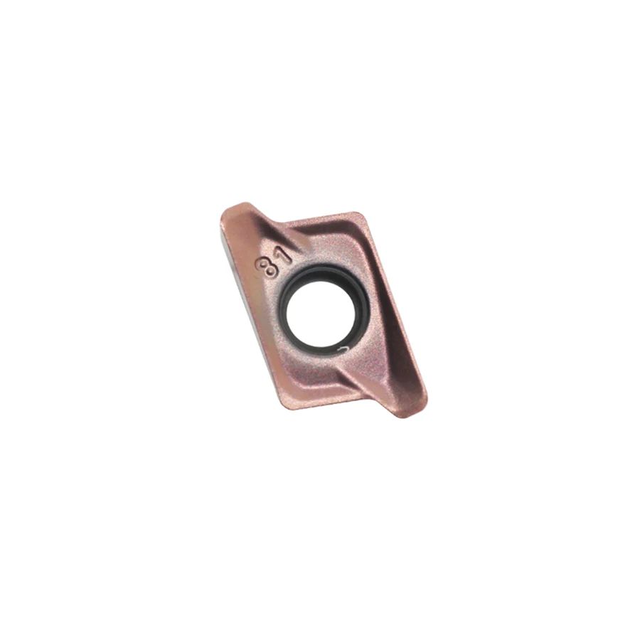 Lame de fraisage en acier inoxydable, outils de tour CNC, alimentation rapide, inserts de foudre, haute qualité, résistant à l'usure, RT100308R-81