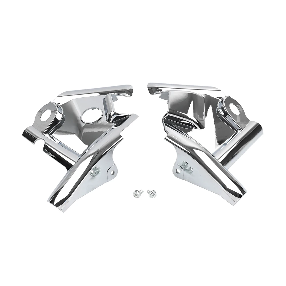 2Pcs New Chrome/Black Motorcycle Front Fork Upper Frame Neck Cover Protector ABS For Yamaha VStar 1100 XVS1100 1999-2011