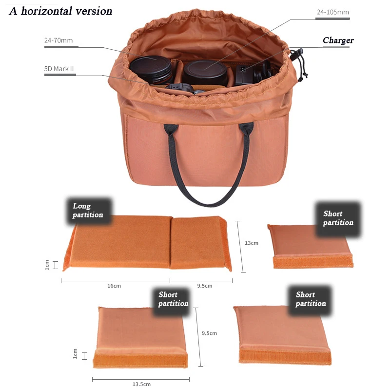 Velvet Thick Camera Bag Waterproof And Wear-resistant Separate Camera Bag Interior Photography Liner Bag