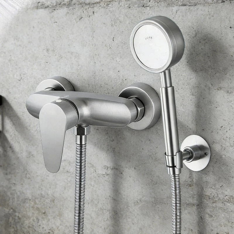 

Minimally Designed Stainless Steel Hot and Cold Control Faucet Bathroom Shower Faucets Mixing Valve Shower Household Accessories