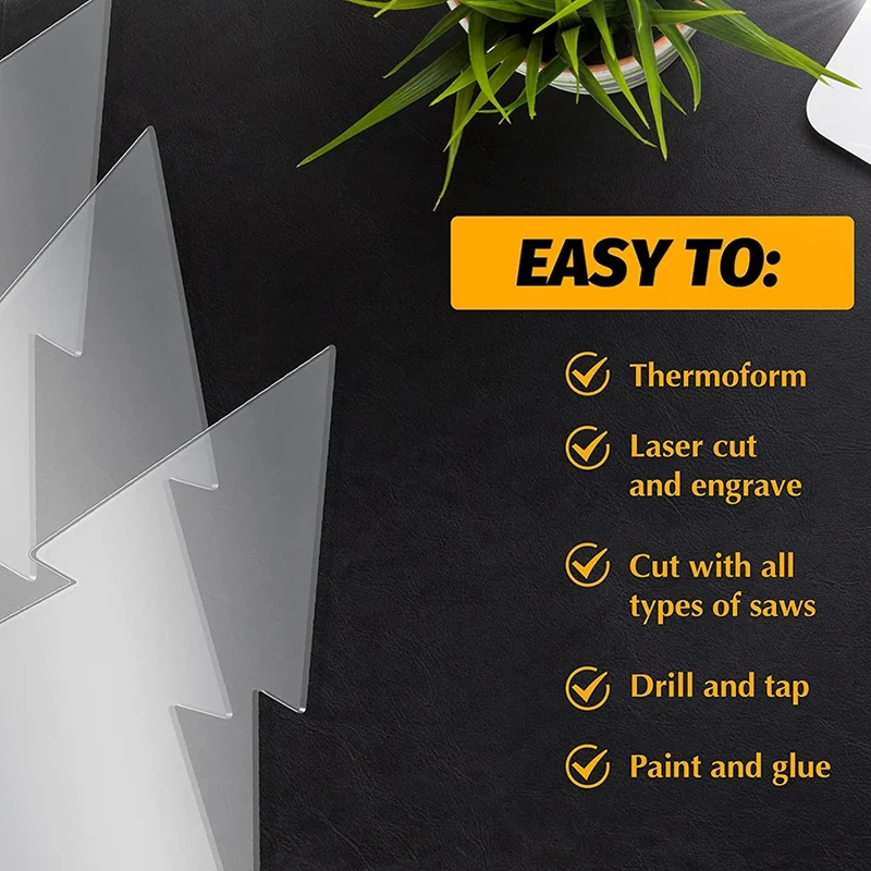 6 sztuk akrylowych arkuszy przezroczystego odlewu do podstawa do lampy LED, płyta panelowa o grubości 2 Mm, świąteczny stół DIY dig Display Project