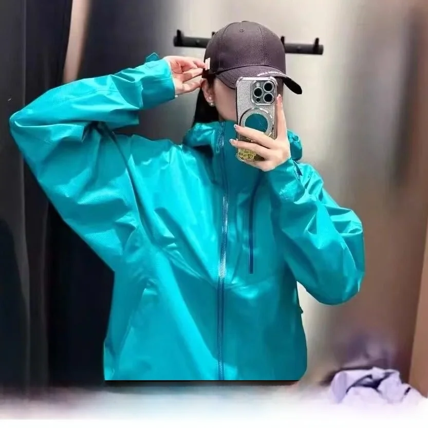 

ex Loose Fit Hardell Jaet 3D Tailoring Outdoor Windproof Waterproof Polyester Fiber Long Sve Hooded Zipper Closure