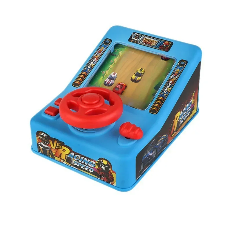 Children's Steering Wheel Simulation Driving Puzzle Electric Tabletop Game Console To Avoid Racing And Adventure Levels