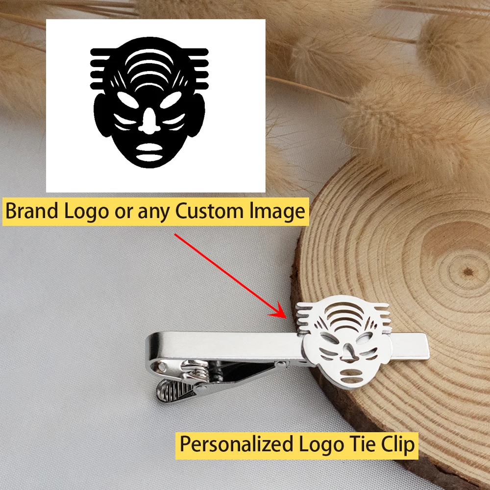 Personalized Men's Suit Accessories, Customized Patterns, Stainless Steel Tie Clips, Wedding Jewelry Tie Accessories Men's Gifts