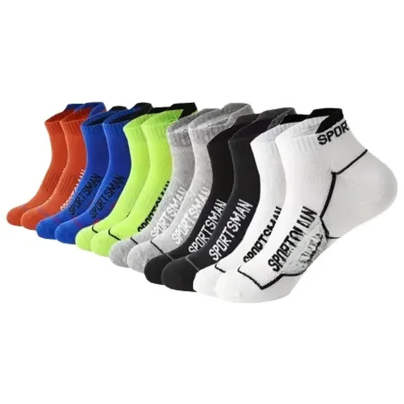 

3/5/10 пар мужских носков до щиколотки, дышащие красочные носки, сетчатые повседневные спортивные летние тонкие короткие Sokken, размер 37-44